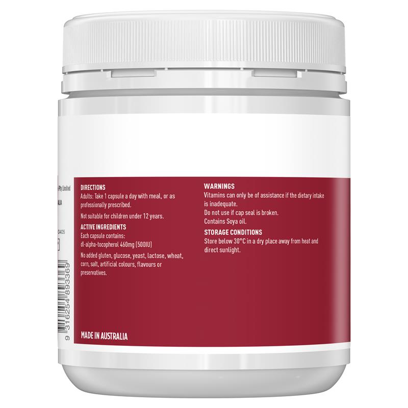 Healthy Care 維他命E膠囊500IU 200粒