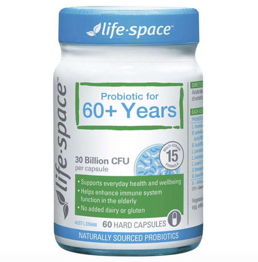 Life Space 中老年人60歲以上腸道益生菌粉膠囊60粒