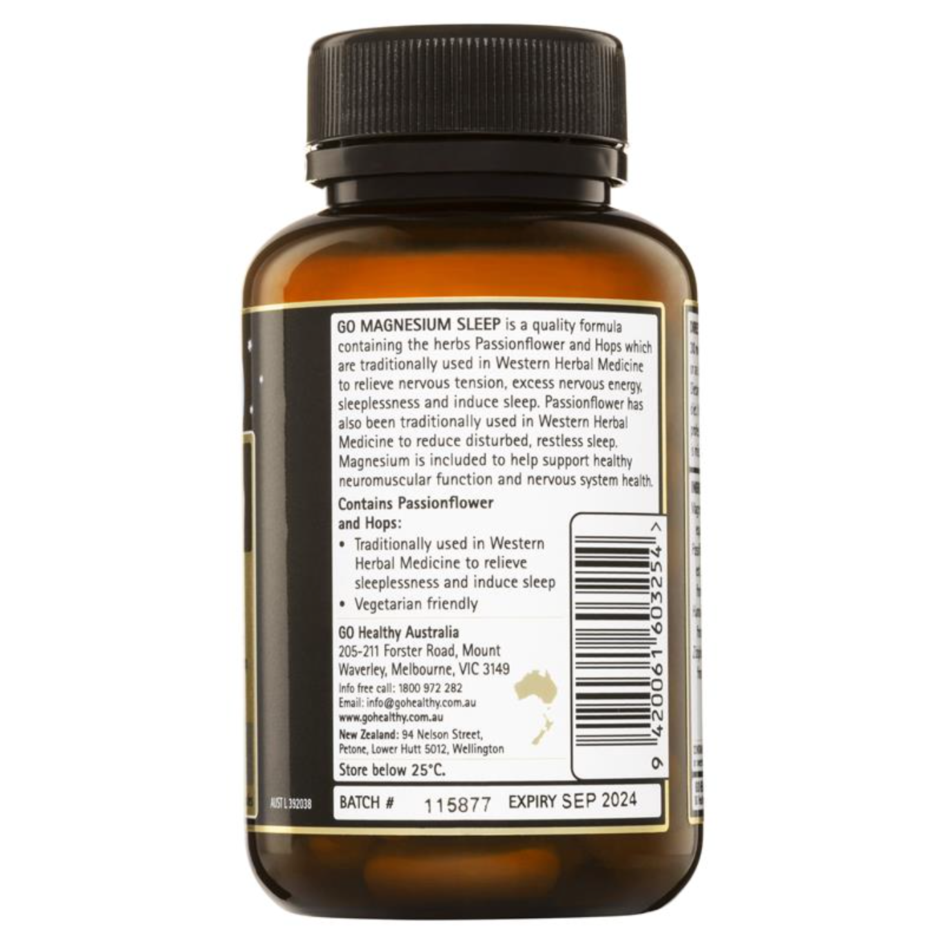 GO Healthy高之源含镁睡眠片 60粒素食胶囊