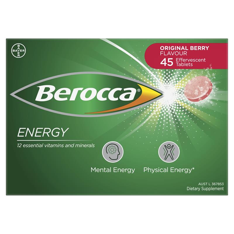 Berocca拜為佳維生素發泡錠45片（莓果）