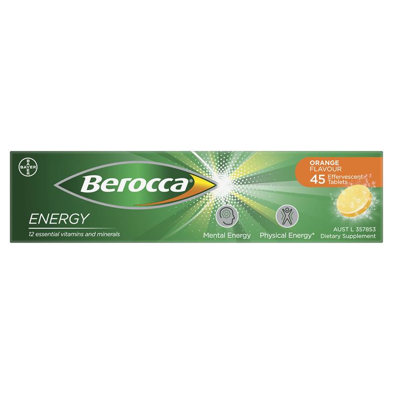 Berocca拜為佳維生素發泡錠45片（橘子）