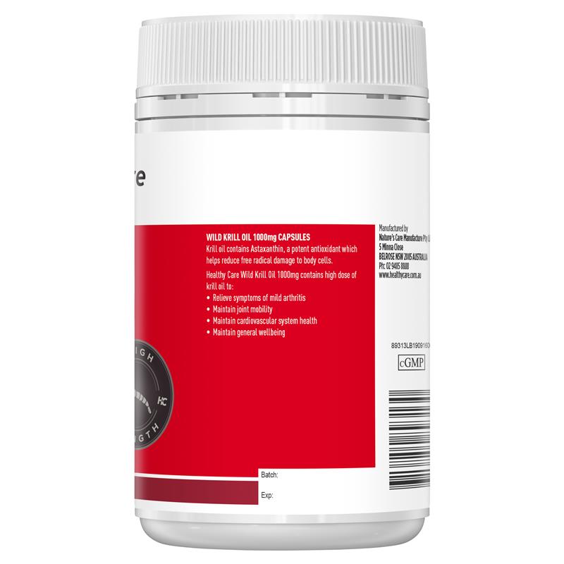 Healthy Care 高含量磷蝦油1000mg 60粒