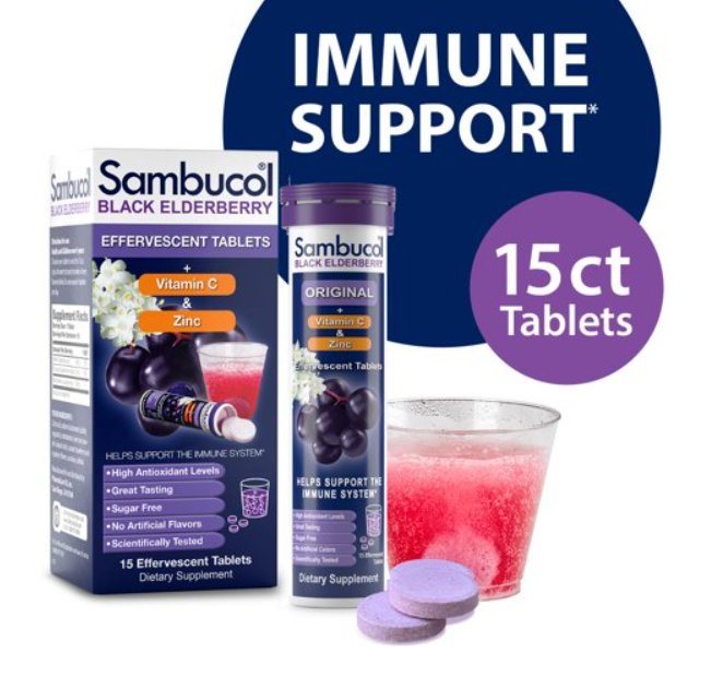 Sambucol 黑接骨木免疫力發泡錠 15片
