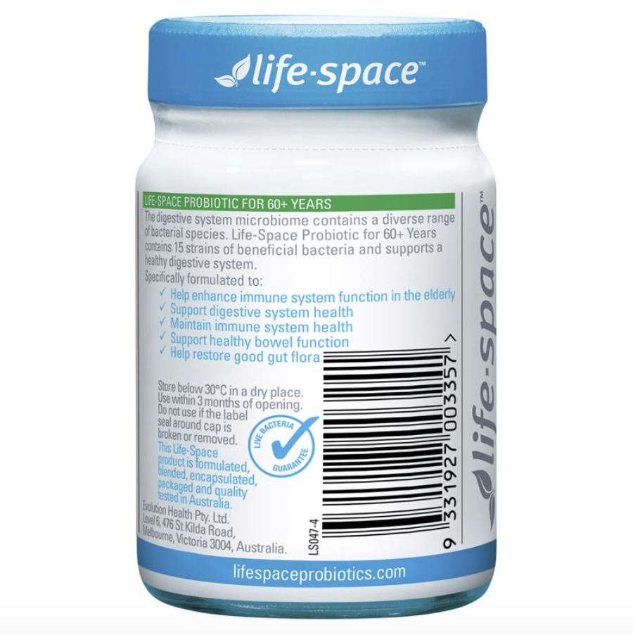 Life Space 中老年人60歲以上腸道益生菌粉膠囊60粒