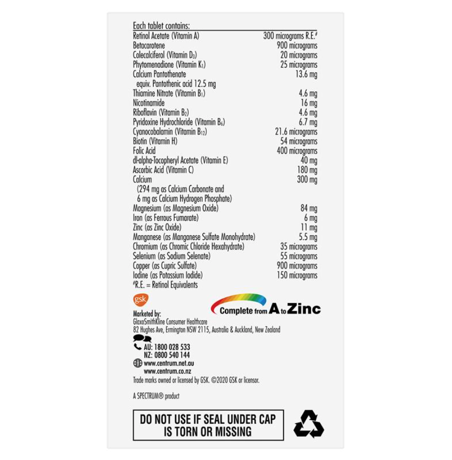 Centrum 善存男士複合維生素90片