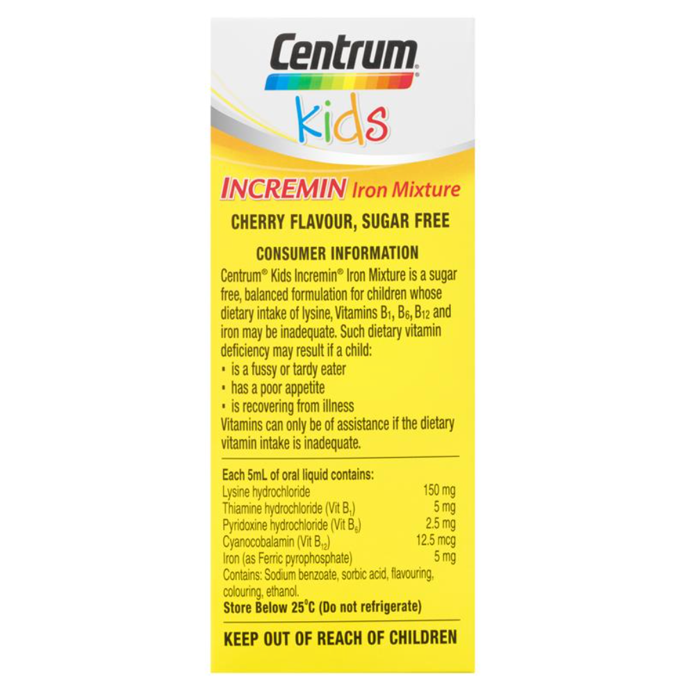 Centrum 善存兒童補鐵口服液櫻桃味200ml