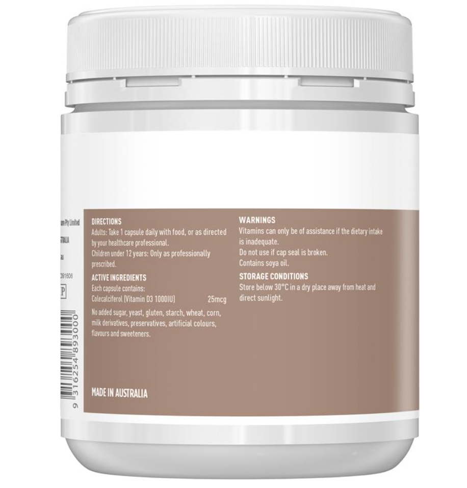Healthy Care 限量版維生素D3膠囊500粒