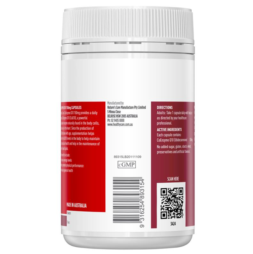 Healthy Care 輔酶Q10軟膠囊150mg100片
