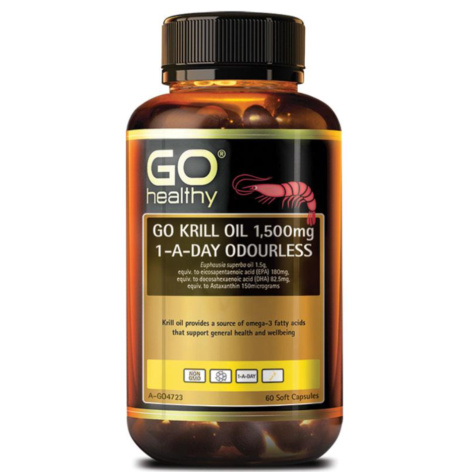 GO Healthy 磷蝦油1500mg60粒膠囊