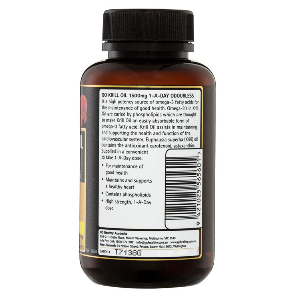 GO Healthy 磷蝦油1500mg60粒膠囊