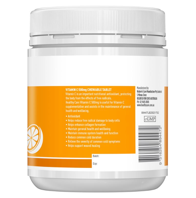 Healthy Care 维他命C咀嚼片300粒